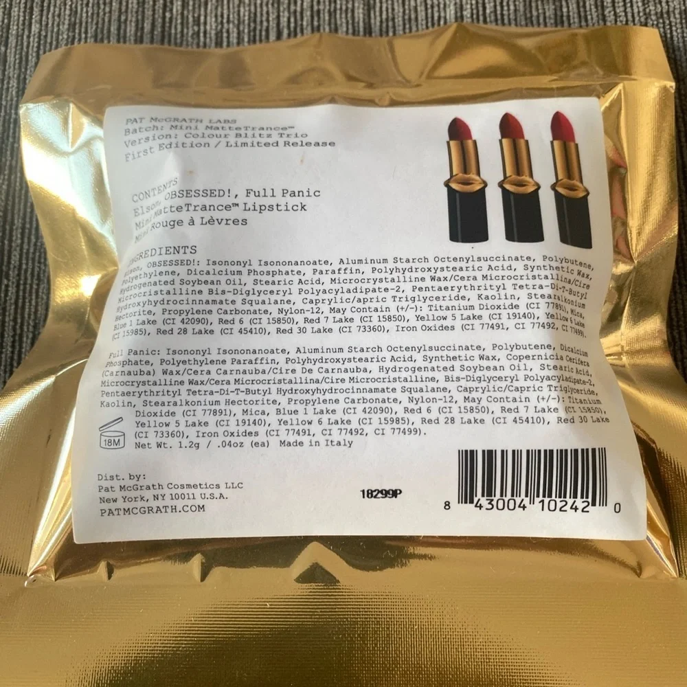 Pat McGrath Labs Mini MatteTrance Lipstick Trio Colour Blitz Trio First Edition